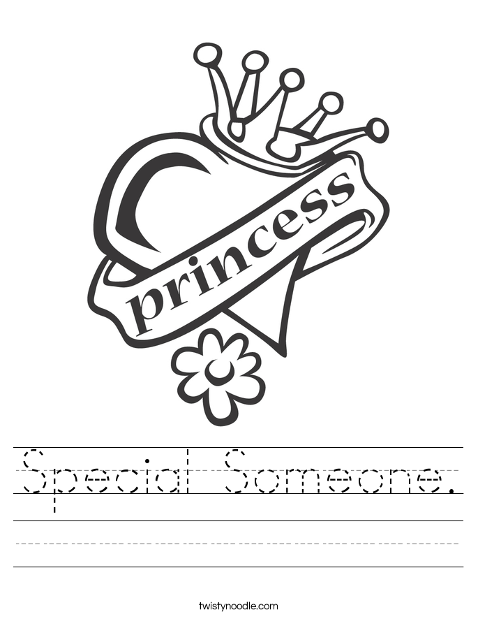 Special Someone. Worksheet