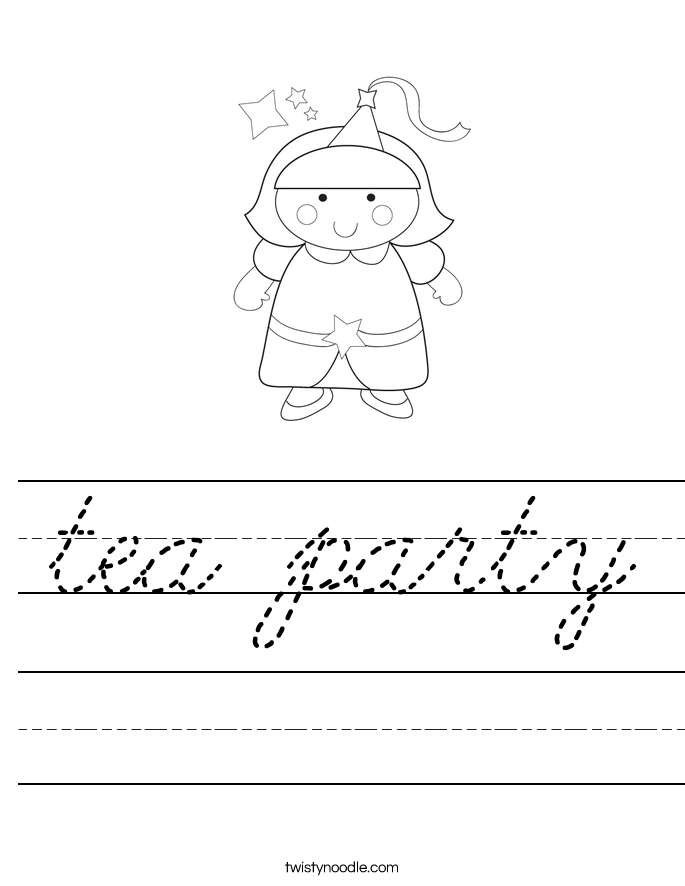 tea party Worksheet