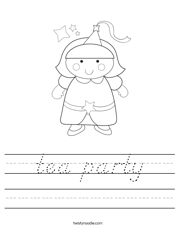 tea party Worksheet