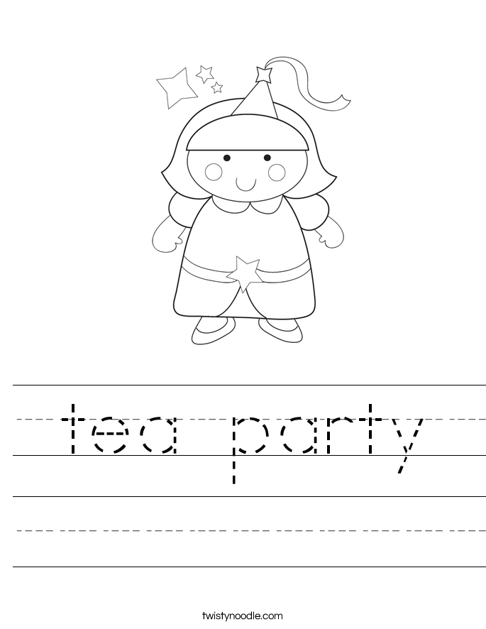 tea party Worksheet