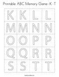 Printable ABC Memory Game-K-T Coloring Page