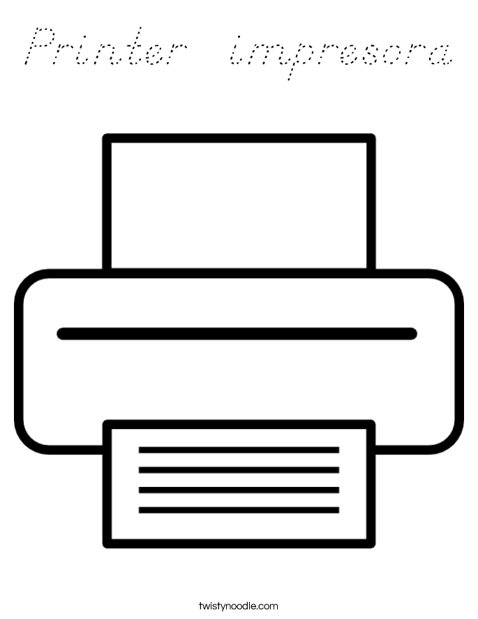 Printer  impresora Coloring Page