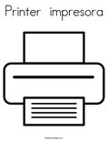Printer  impresora Coloring Page