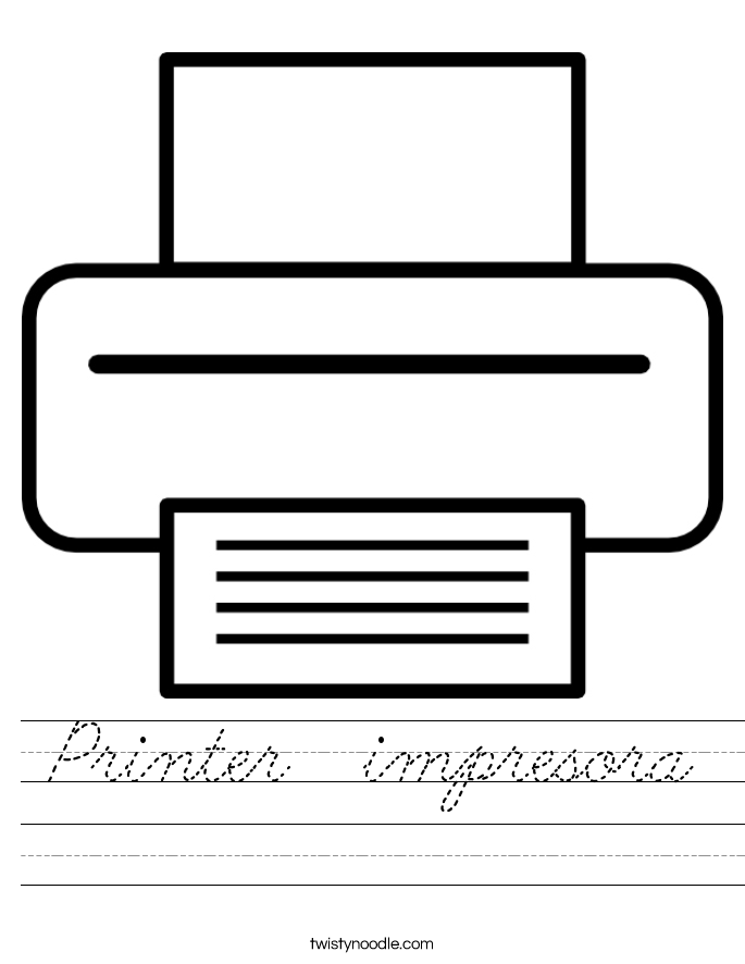 Printer  impresora Worksheet