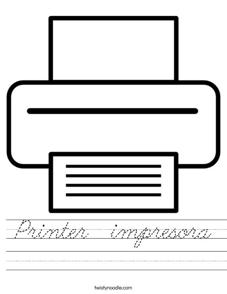 Printer Worksheet