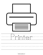 Printer Handwriting Sheet