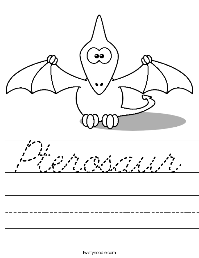 Pterosaur Worksheet