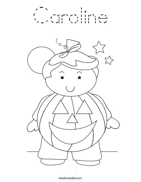 Pumpkin Boy Coloring Page