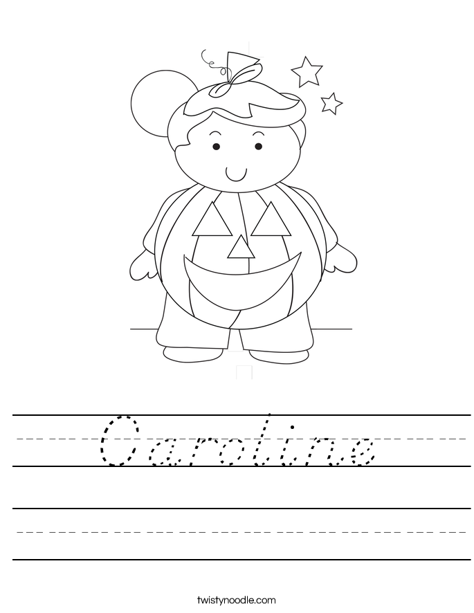 Caroline Worksheet