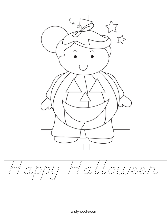 Happy Halloween Worksheet