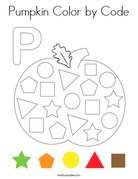Pumpkin Color by Code Coloring Page