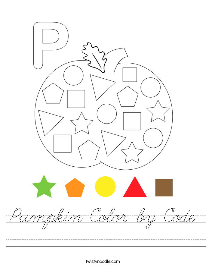 Pumpkin Color by Code Worksheet