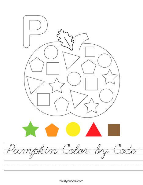 Pumpkin Color by Code Worksheet