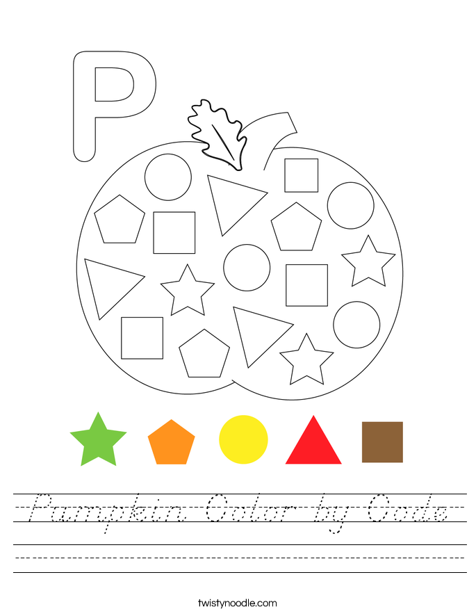Pumpkin Color by Code Worksheet