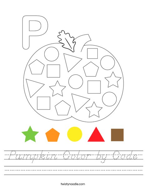 Pumpkin Color by Code Worksheet
