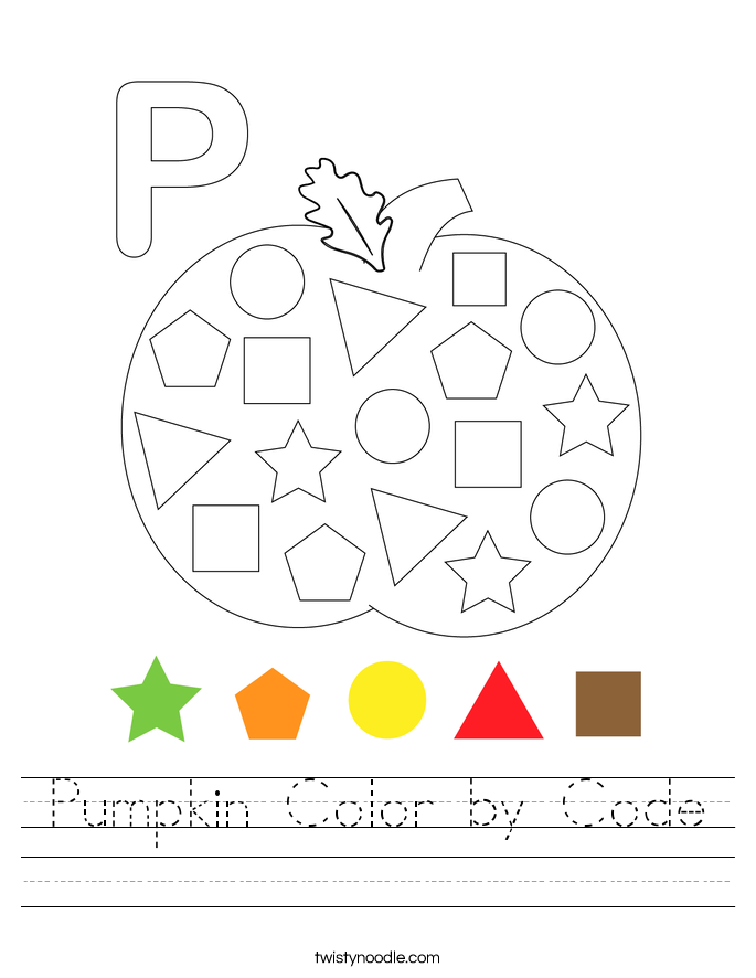 Pumpkin Color by Code Worksheet