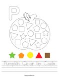 Pumpkin Color by Code Worksheet