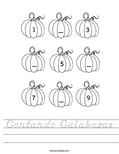 Pumpkin Counting Worksheet