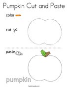 Pumpkin Cut and Paste Coloring Page