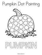 Pumpkin Dot Painting Coloring Page
