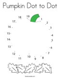Pumpkin Dot to Dot Coloring Page