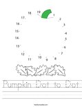 Pumpkin Dot to Dot Worksheet