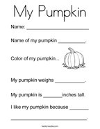 My Pumpkin Coloring Page