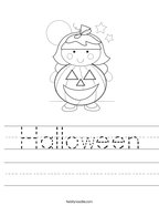 Halloween Handwriting Sheet