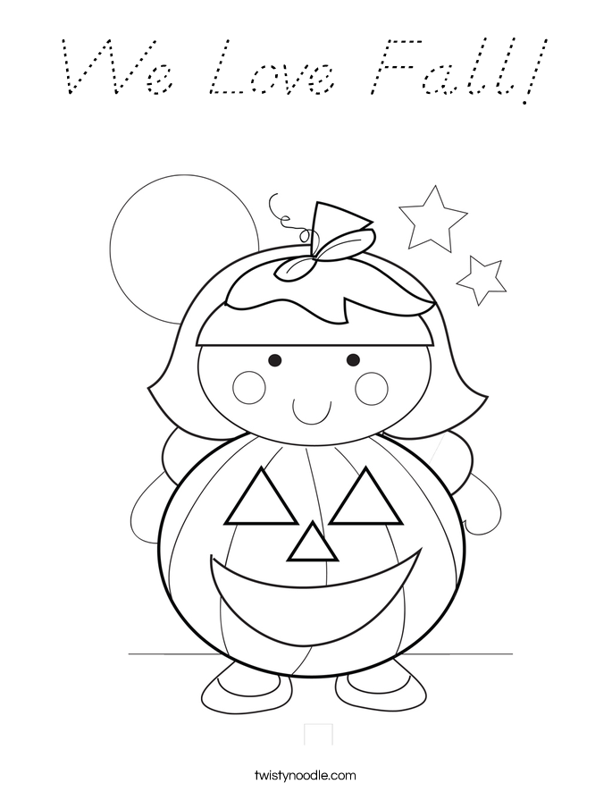 We Love Fall! Coloring Page