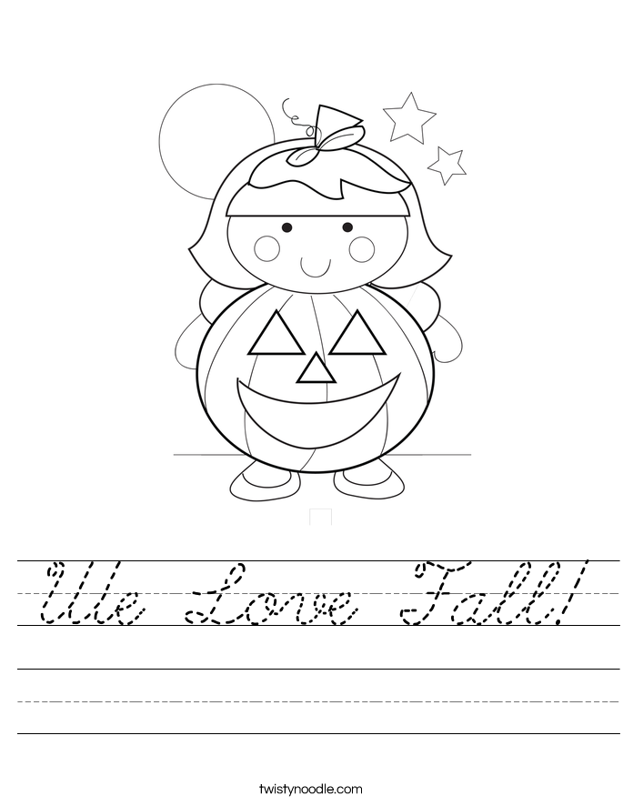 We Love Fall! Worksheet