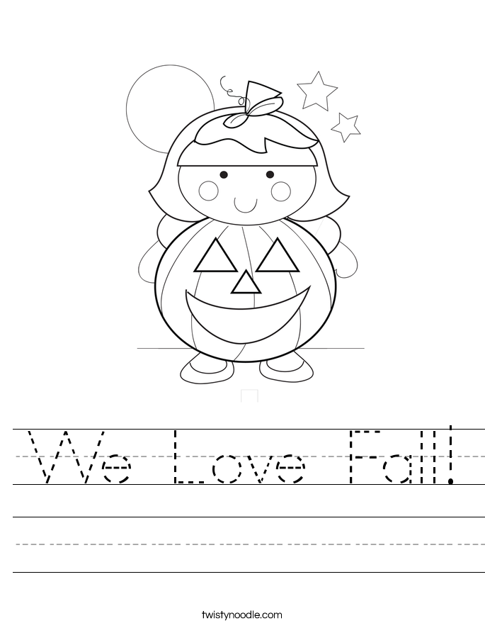 We Love Fall! Worksheet