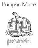 Pumpkin Maze Coloring Page