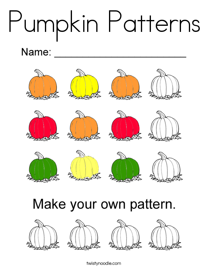 Pumpkin Patterns Coloring Page
