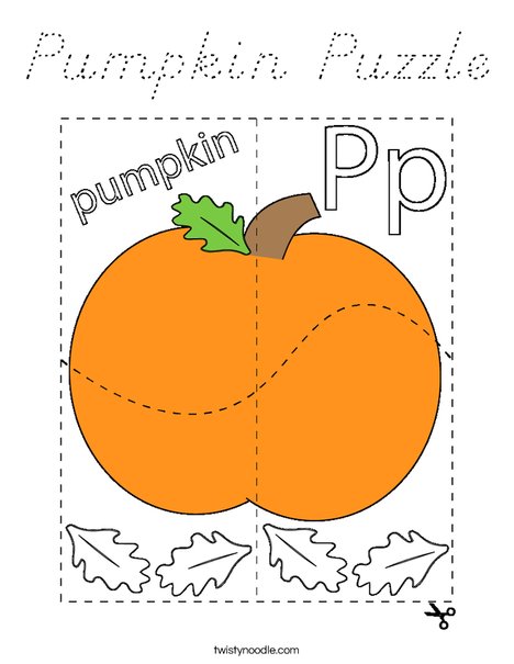 Pumpkin Puzzle Coloring Page