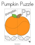 Pumpkin Puzzle Coloring Page