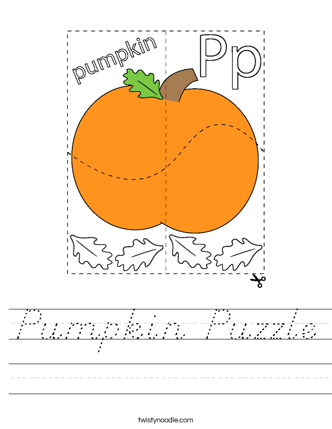 Pumpkin Puzzle Worksheet