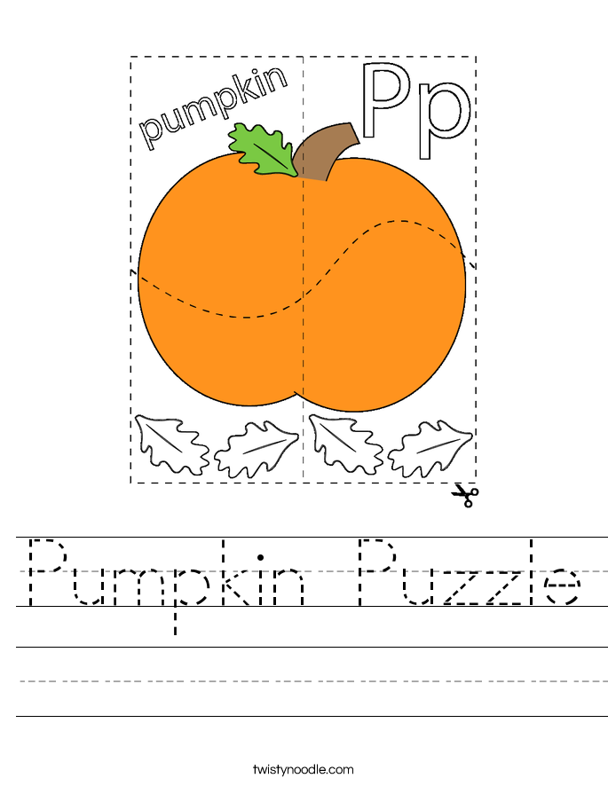 Pumpkin Puzzle Worksheet