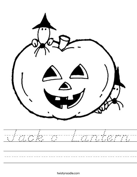 Pumpkin with Mice Worksheet