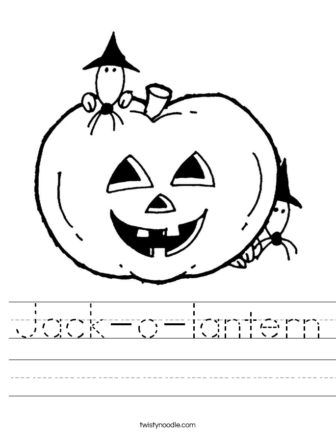 Jack-o-lantern Worksheet