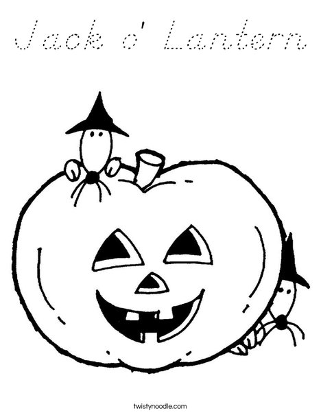 Pumpkin with Mice Coloring Page