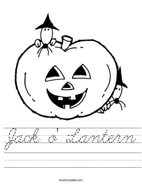 Pumpkin with Mice Worksheet