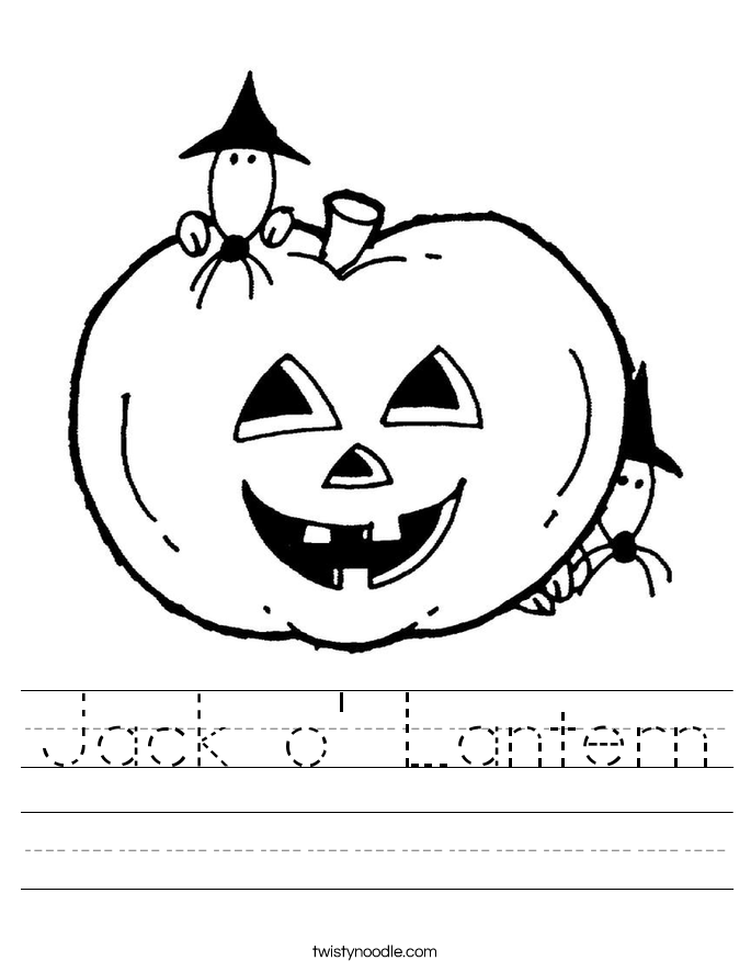 Jack o' Lantern Worksheet