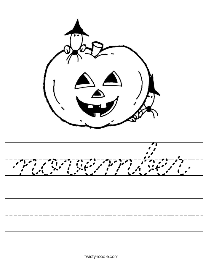 november Worksheet