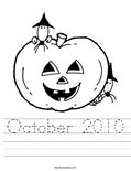 October 2010 Worksheet