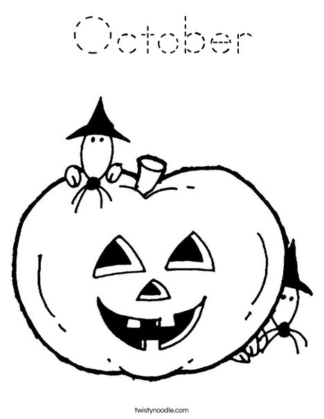 Pumpkin with Mice Coloring Page