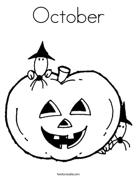 Pumpkin with Mice Coloring Page