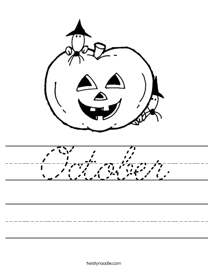 October Worksheet