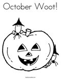 October Woot! Coloring Page