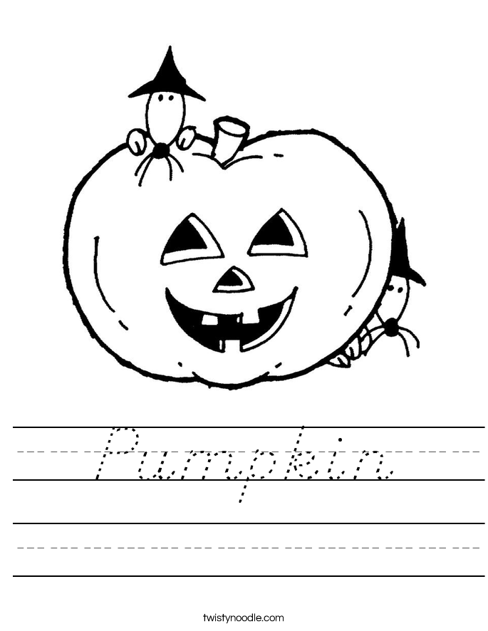 Pumpkin Worksheet