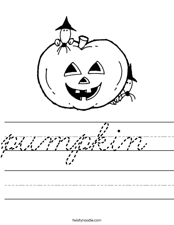 pumpkin Worksheet